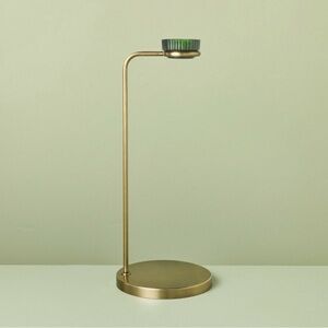 Hearth & Hand w/ Magnolia Brass Green Portable Drink or Snack Holder Table NEW